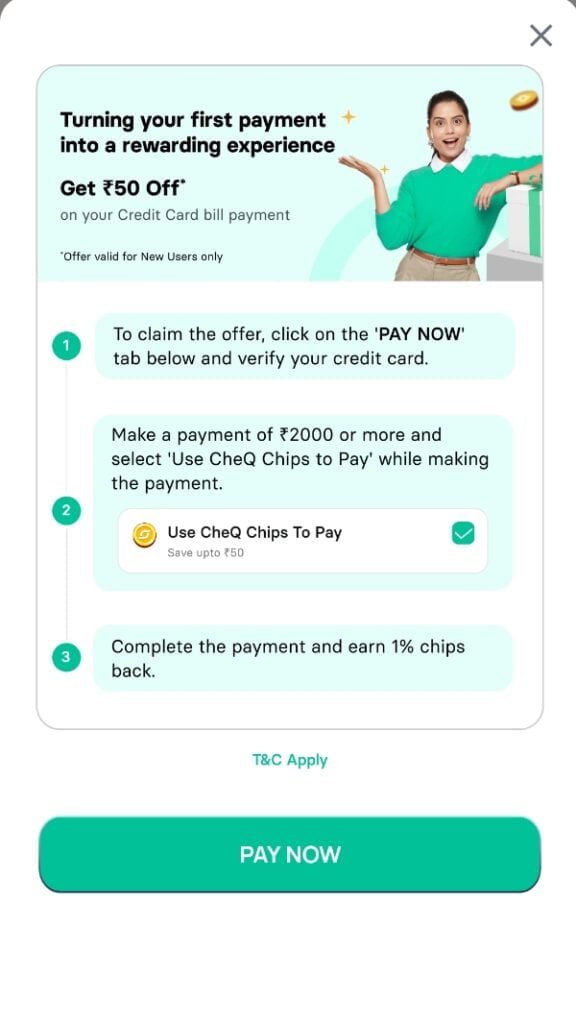 cheq offer