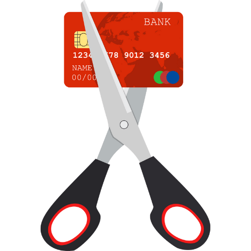 Cut Credit Card Diagonal